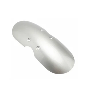 D'argento Motociclo Breve Davanti Parafango Per Triumph Bonneville T100 T120 - Picture 1 of 4