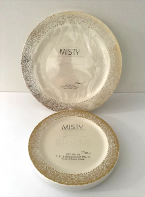 Premium Heavyweight Plastic 10 Dinner Plates 10.25" and 10 Side Plates 7.5" NEW - Image 1 of 4