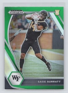 2021 Panini Prizm Draft Picks Collegiate Green Prizm Sage Surratt Wake Forest - Picture 1 of 2