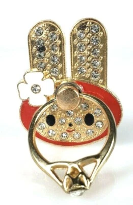 Happy Ears Bunny Rabbit With Bow Universal 360 Smartphone Phone Holder and Stand - Image 1 of 3