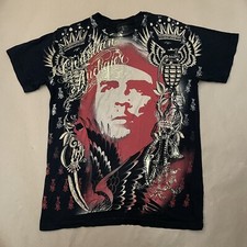 Christian Audigier Vintage Black Adult Size M Medium T-Shirt Che Guevara Foil