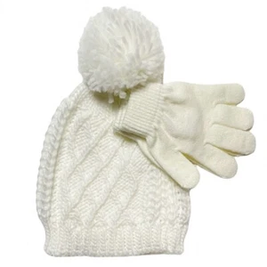 Capelli New York Girls Embellished Pompom Hat With Gloves Set NWT Size S/M - Picture 1 of 3