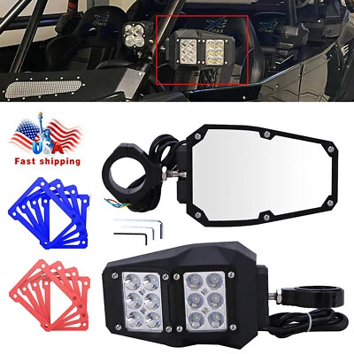 Espejos retrovisores laterales y foco LED para Can-Am Maverick X3 MAX 1,75"-2" UTV Foto 1 de 4
