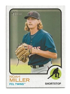 NOAH MILLER 2022 Topps Heritage Minor Base Card FCL Twins (#82) - Picture 1 of 2