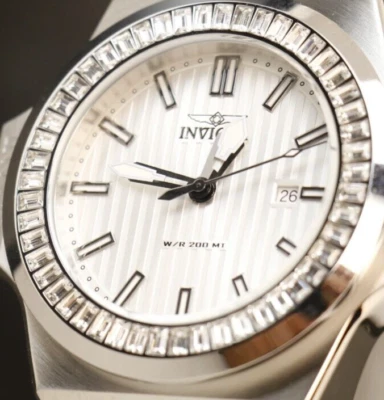 Invicta Men's 58mm Akula Silver Dial Crystal Accent Stainless Steel Watch 43381 - Image 1 of 4