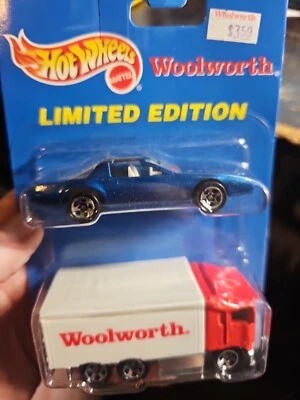 Camión de reparto Hot Wheels Woolworth vintage azul Firebird paquete de 2 nuevo 1996 sin usar, en caja Foto 1 de 4