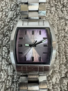 Diesel Womens Watch Purple Dial Silver Tone DZ1031 New Battery Approx 6 1/2" - Picture 1 of 6