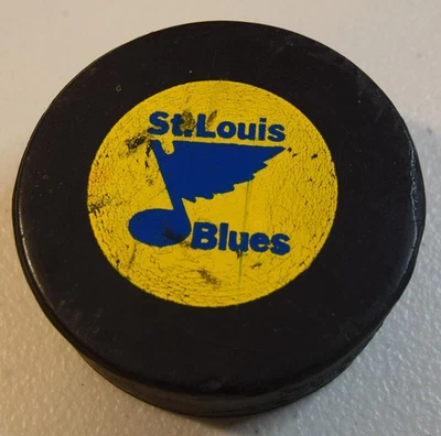 St. Louis Blues 1970's Official Size Puck NHL - Made in Canada - Image 1 of 2
