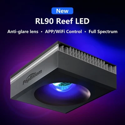 PopBloom RL90 Reef LED Light 100W Aquarium Light for SPS LPS Saltwater Aquarium - Image 1 of 4
