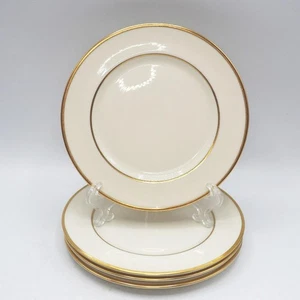 Flintridge Huntington Gold Rim Dinner China Dessert Bread Plate Set of 4 6-1/4" - Picture 1 of 6