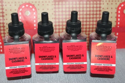 ALL NEW 4 Pack SNOWFLAKES & CASHMERE Wallflower Refill Bulbs Bath & Body Works - Image 1 of 3