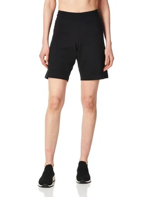 Bermudas cortas fruncidas laterales esenciales para mujer Danskin, negras, medianas Foto 1 de 3