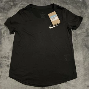 MEDIUM Nike KIDS Logo The Nike Tee Black Dri Fit DZ3581-010 - Picture 1 of 8