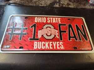 Ohio State Buckets #1 Fan License Plate - Picture 1 of 1