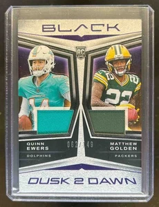 2025 Panini Black Quinn Ewers Matthew Golden Dusk 2 Dawn RC Jersey Royal #62/149 - Picture 1 of 2