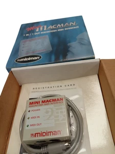 Midiman Mini Macman 1 In 1 Out Macintosh MIDI Interface Boxed Vintage Untested - Picture 1 of 9