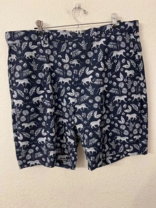 RL Ralph Lauren navy golf cheetah print shorts mens size 38 - Picture 1 of 7