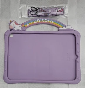 Unicorn Silicone IPad Case With Shoulder Strap 10in x 7in Purple Kids Tablet - Picture 1 of 6