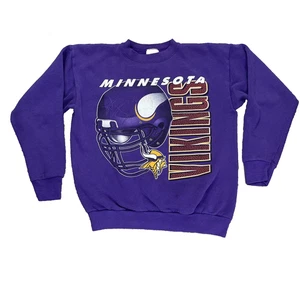Vintage Minnesota Vikings NFL Football lila Sweatshirt Tultex Größe L hergestellt in den USA - Bild 1 von 8