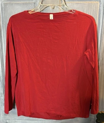 Camiseta para mujer Lululemon Active Back In Action roja delicada camisa de algodón talla 0 Foto 1 de 4