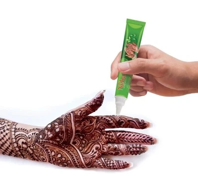 Neha Henna Mehndi listo para usar a base de hierbas naturales tatuaje temporal Mehandi Foto 1 de 4