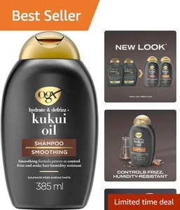 Sulfate-Free Kukui Oil Shampoo 385ml - Smooth Detangling Formula for Frizz - Picture 1 of 6