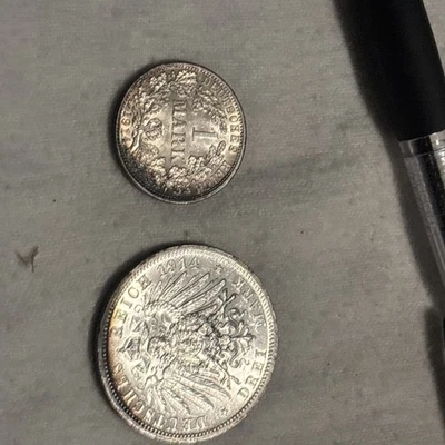 2coin Lot!!! GERMANY 1914 -3and 1 Mark Silver Coin - Wilhelm II.UNCIRCULATED - Image 1 of 4