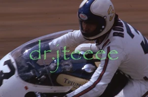 1973 FLAT TRACK Gene Romero TRIUMPH - 35mm Motorcycle Slide - Picture 1 of 1