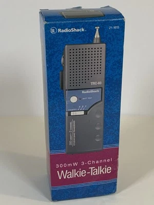 1997 RadioShack 21-1615 300mw 3 Channel Walkie Talkie - TRC-93 - CB - Open Box - Image 1 of 4