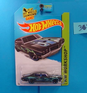 B-376 HOT WHEELS HW WORKSHOP #215/250 '70 BUICK GSX MINT ON CARD BLACK W/ FLAMES - Picture 1 of 1