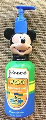 1995 Johnsons Disney Mickey Super Hand Soap Pump 8oz Full New - Image 1 of 2
