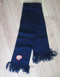 Navy Blue Knitted Acrylic Scarf (8" x 53") - NWOT - Porky Logo - Picture 1 of 2
