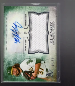 B4693- 2015 Topps Triple Threads Unity Relic Emerald #UAJRRA R.J. Alvarez /50 - Picture 1 of 2