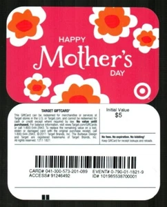 TARGET Happy Mother's Day ( 2011 ) Gift Card ( $0 ) - RARE - Picture 1 of 1