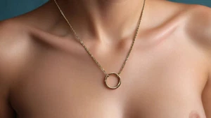 Collar La Cadena de Deseos Karma 16,5x19 Pulgadas Minimalista Juego de Regalo - Imagen 1 de 2