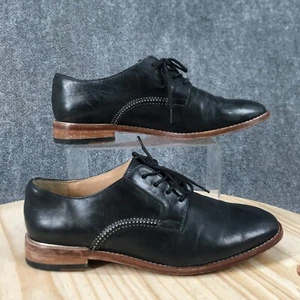 Clarks Shoes Womens 9.5 M Ellis Scarlett Derby Oxford Black Leather 26135356 - Picture 1 of 17