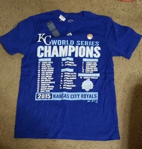 2015 World Series Champions Kansas City Royals Youth M 10-12 Blue T Shirt - Picture 1 of 1