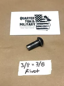Domed Head Steel Rivet 3/8"x7/8" For Willys Jeep Frame MB GPW CJ2A CJ3A CJ3B M38 - Foto 1 di 2