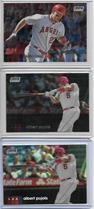 2020 Topps Stadium Club Mike Trout & 2 Albert Pujols Chrome Parallel Refractor