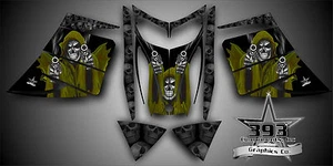 SKI-DOO REV MXZ SNOWMOBILE SLED WRAP GRAPHICS DECAL KIT 03-07 Reaper Yellow - Bild 1 von 1