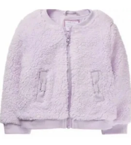 NWT Gymboree Woodland Weekend Toddler Girl Lavender Jacket Sherpa 2T 3T 4T 5T - Picture 1 of 1