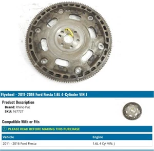 Ford Fiesta 2011-2016 Clutch Flywheel-Rhino Pac 167727 - Picture 1 of 1