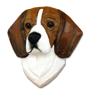 Beagle Head Plaque Figurine Tri - Picture 1 of 1
