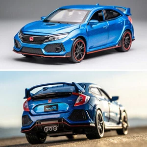 Honda Civic Type R Hot Hatch 1/32 Model Car Diecast Toy Vehicle Kids Gift Blue - Picture 1 of 12