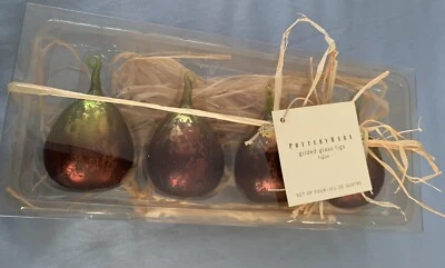 Figuras de vidrio dorado Pottery Barn adornos sin abrir ~ juego completo de 4 Foto 1 de 4