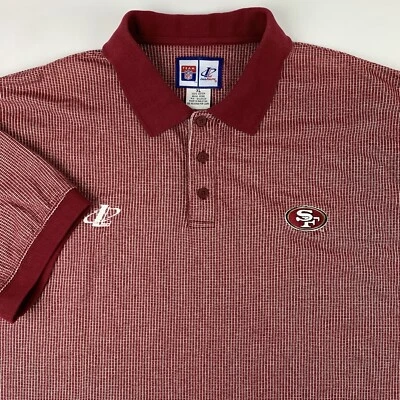 Camisa polo masculina vintage anos 90 logotipo Athletic San Francisco SF 49ers NFL GG grande - Imagem 1 de 4