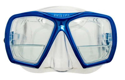 Genesis Oculus Dive Mask, FreeDiving Scuba Snorkeling Ice Blue
