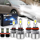 For 2009-2014 Nissan Murano 6000K White Led Headlight Bulbs + Fog Light Bulbs
