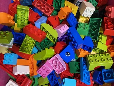 LEGO DUPLO BUNDLE ASSORTED BRICKS AND COLOURS 500G 1/2KG - image 1 of 4