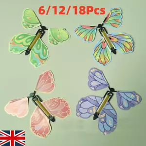 6-18x Magic Flutter Flyers Butterflies, Magic Flying Butterfly,Wind up Butterfy` - Picture 1 of 12